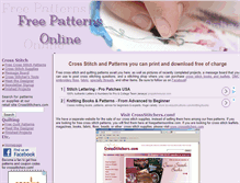 Tablet Screenshot of freepatternsonline.com